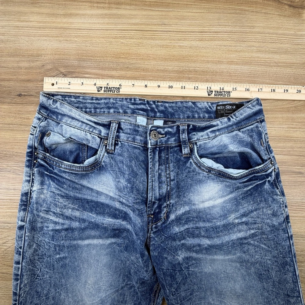 Buffalo David Bitton Jeans Mens 33 (33x30) Light Wash Blue Driven Straight Denim - Picture 6 of 7